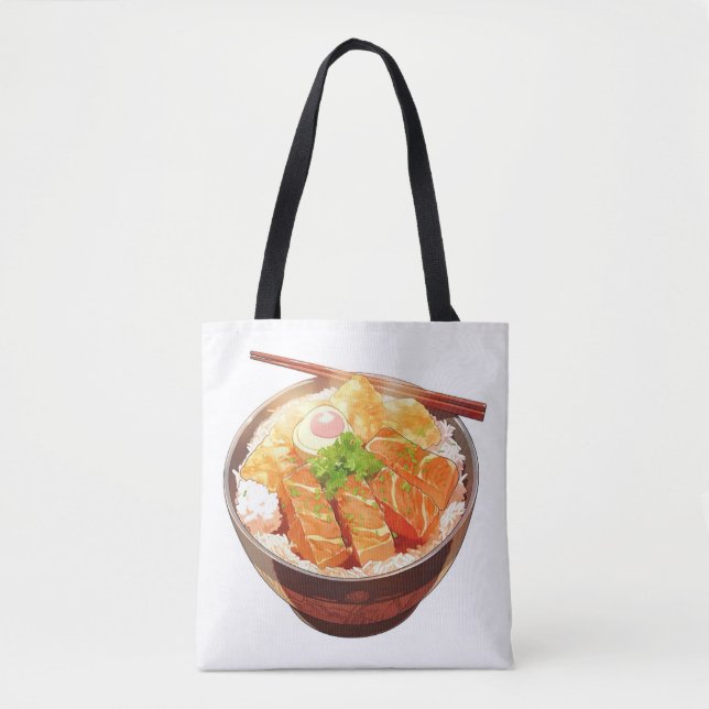 Cute Rice Bowl Tote Bag (Devant)