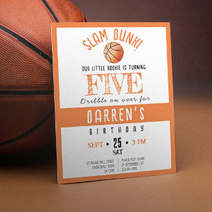 Cute Rookie Basketball Budget Anniversaire Invitat