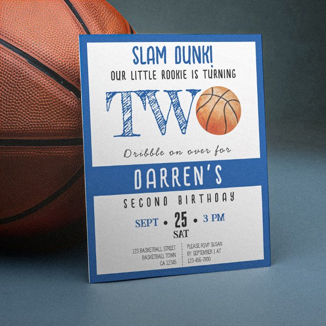 Cute Rookie Basketball Budget Boy 2e anniversaire (Créateur téléchargé)