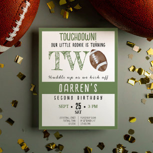Cute Rookie Football Budget 2e Invitation d'annive