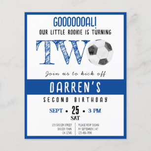 Cute Rookie Soccer Budget 2e Invitation Anniversai