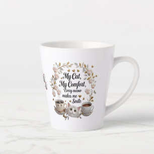 Cute Rose Chat Latte Mug - Sweet & Stylish Chat Ma