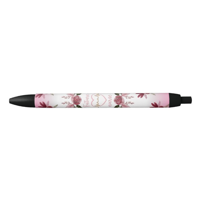 Cute rose Floral Futur Infirmier Stylo (Devant)