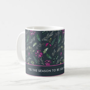 Cute rose Holly Christmas Mug