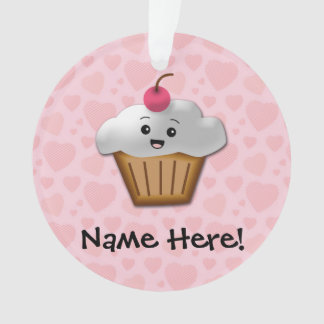Cute Rose Kawaii Joyeux Visage Filles Cupcake