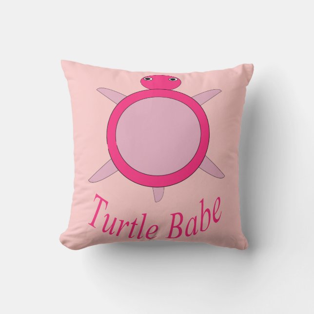 Cute Rose Tortue Coussin de bébé (Recto)