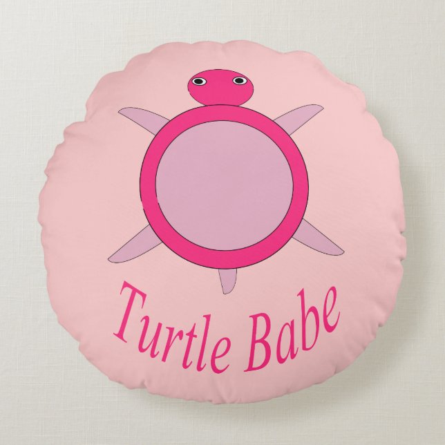 Cute Rose Tortue Coussin de bébé (Devant)