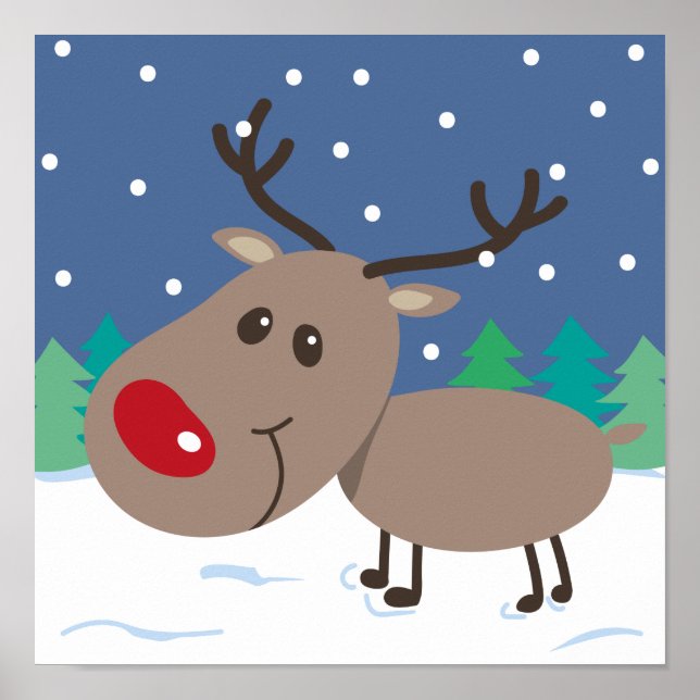 Cute Rudolph - Poster (Devant)