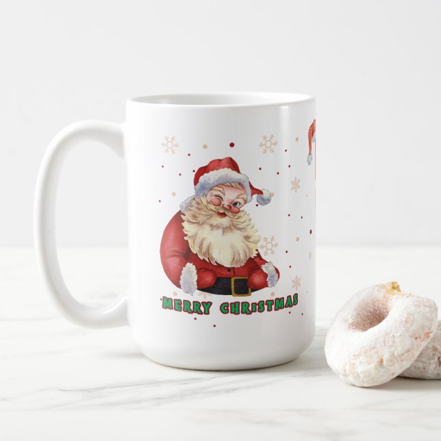 Cute Santa 15 oz Mug (Avec donut)
