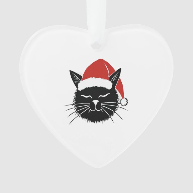 Cute Santa Cat Lover Christmas Men Women Kids T-Sh (devant)