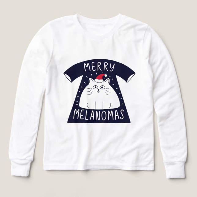 Cute Santa Cat Melanomas Christmas  (Motif recto)