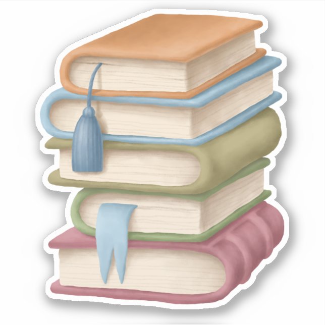 Cute School Book Fun Lecture Vinyl Stickers (Devant)