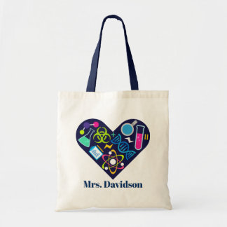 Cute Science Teacher ajouter le nom sac fourre-tou