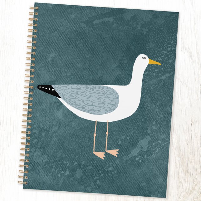 Cute Seagull Nautique (Fun seagull nautical coastal bird planner)