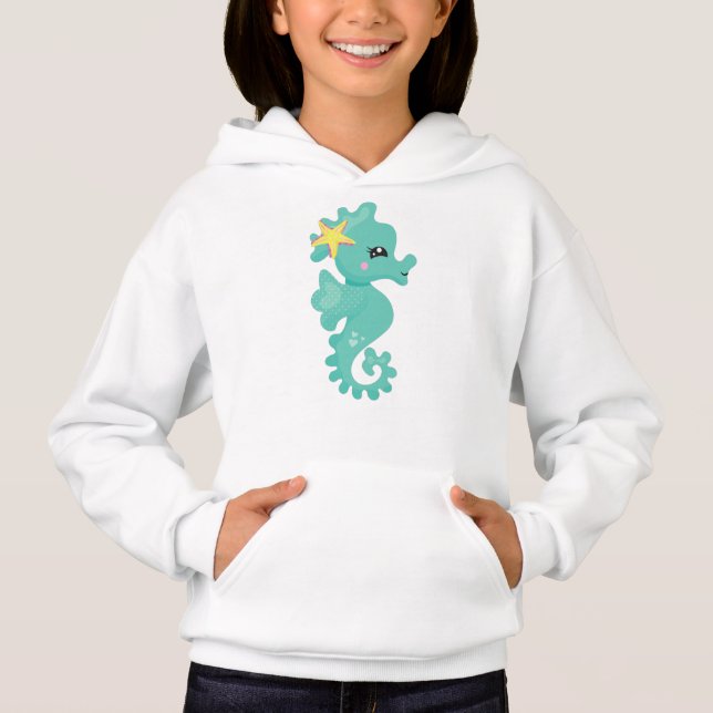 Cute Seahorse, Green Seahorse, Starfish, Coeurs (Devant)