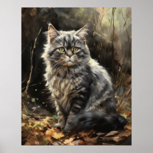 Cute Selkirk Rex Cat Art Imprimer Poster