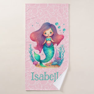 Cute serviette de bain personnelle en sirène