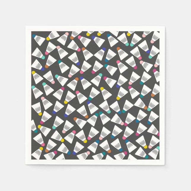 Cute serviettes en papier Badminton (Devant)