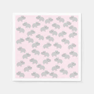 Cute serviettes en papier hippo