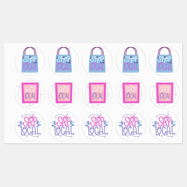 Cute Shop Étiquette local (Feuille)