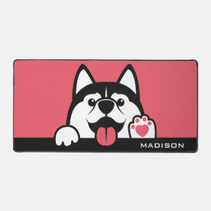 Cute Siberian Husky nom et couleur personnalisés