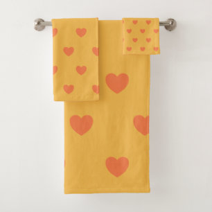 Cute simple Motif de coeur jaune et orange