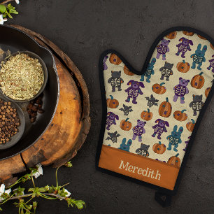 Cute Skeleton Animaux Halloween Motif