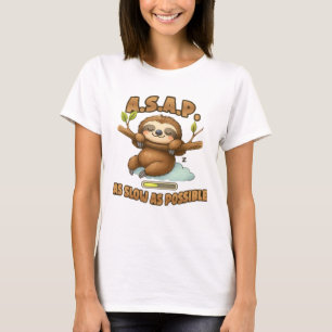 Cute Sloth ASAP � Aussi Lent Que Possible T-Shirt