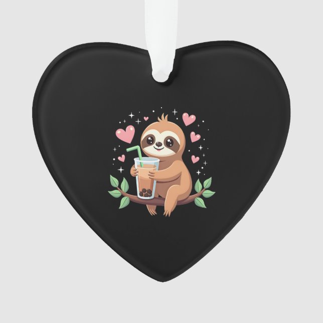 Cute Sloth Boba Bubble Milk Tea Kawaii Women Girls (devant)