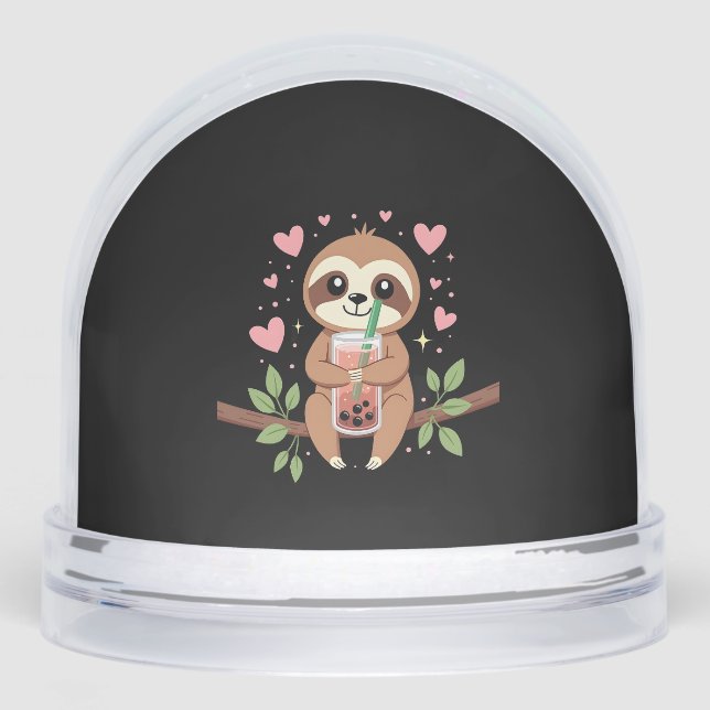 Cute Sloth Boba Bubble Milk Tea Kawaii Women Girls (Avant)