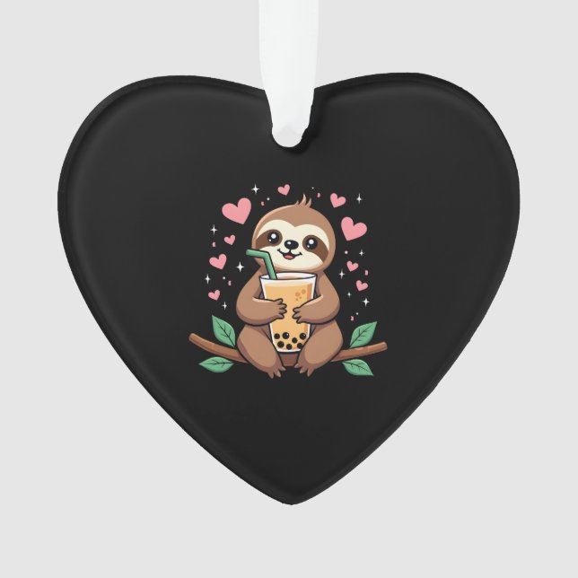 Cute Sloth Boba Bubble Milk Tea Kawaii Women Girls (devant)