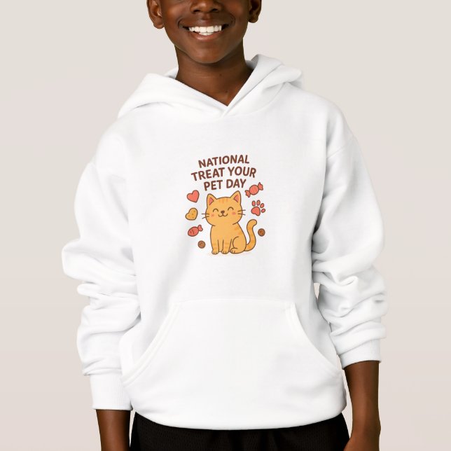 Cute Smiling Cat Shirt | National Treat  Pet Day (Devant)