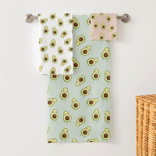 Cute Smiling Kawaii Avocado Motif (Créateur téléchargé)