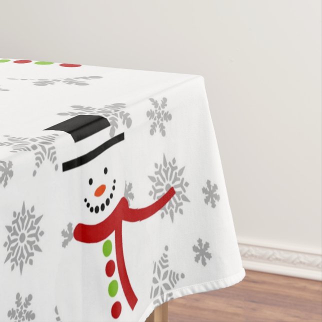 Cute Snowman et Snowflakes Nappes de vacances (In Situ)