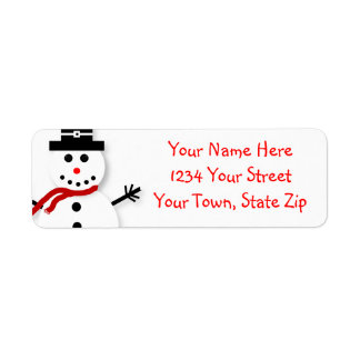 Cute Snowman Étiquettes de adresse graphiques