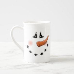 Cute Snowman Face Inspirivity Customisé mug