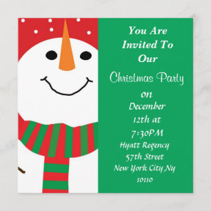 Cute Snowman Fête Invitation Toute L'Occasion