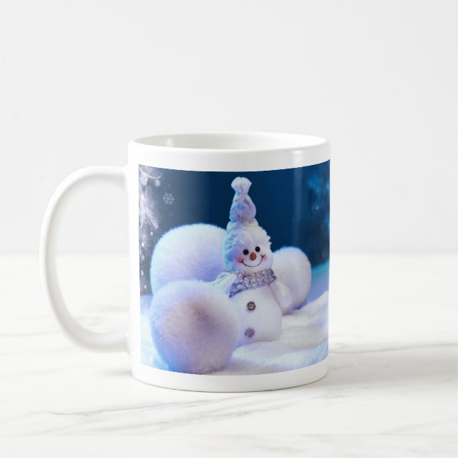 Cute Snowman Winter / Christmas Mug (Gauche)