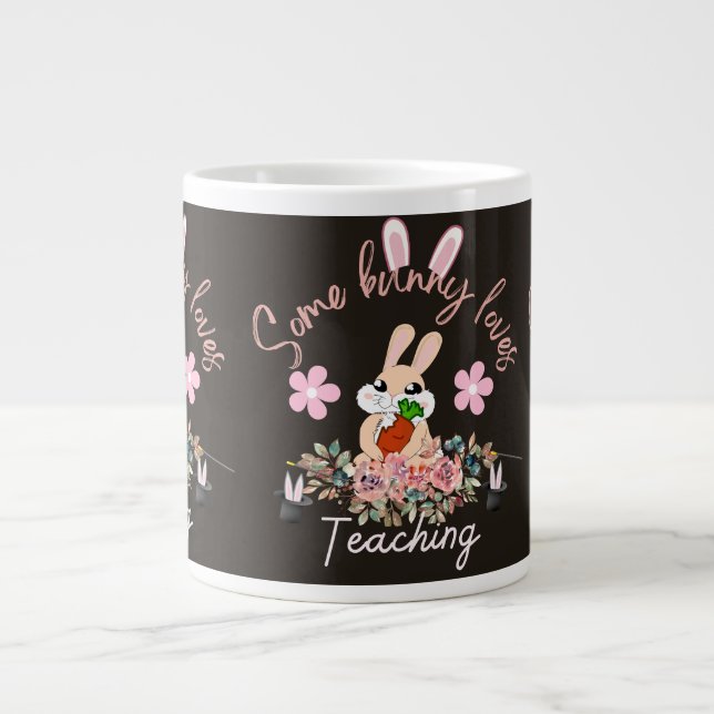 Cute some bunny loves teaching mug (Devant)