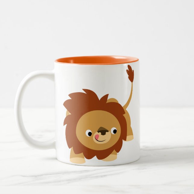 Cute Sprighight Cartoon Lion Mug (Gauche)