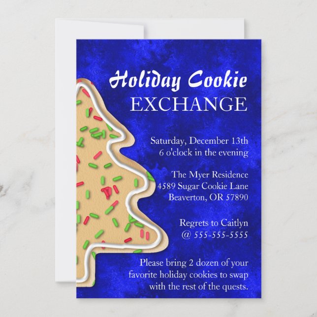 Cute Sprinkle Sugar Cookie Exchange Invitation de  (Devant)