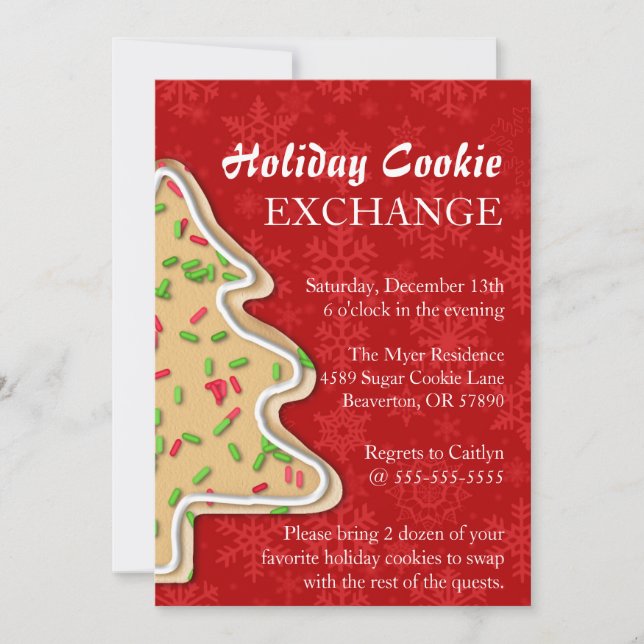 Cute Sprinkle Sugar Cookie Exchange Invitation de  (Devant)