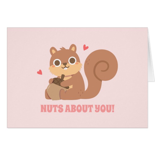 Cute Squirrel Folles de Toi Pun de la Saint-Valent (Devant horizontal)