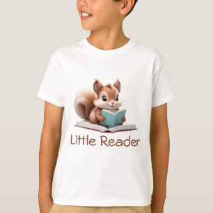 Cute Squirrel Lire un livre T-shirt pour enfants