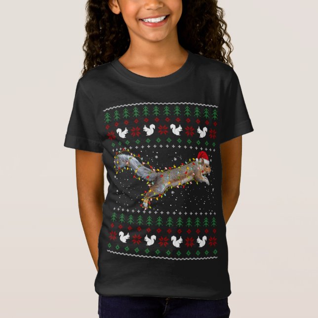 Cute Squirrel Père Noël Casquette Vilain Sweat de  (Devant)