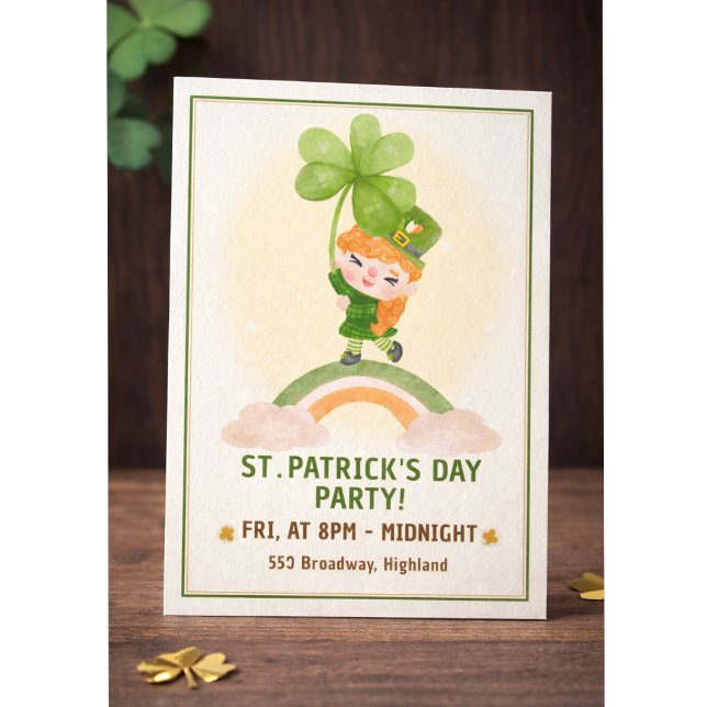Cute St. Patrick’s Day Party Invitation (Créateur téléchargé)