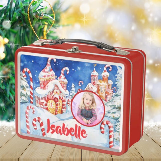 Cute Sucre de canne Enfants Photo Metal Lunchbox (Créateur téléchargé)