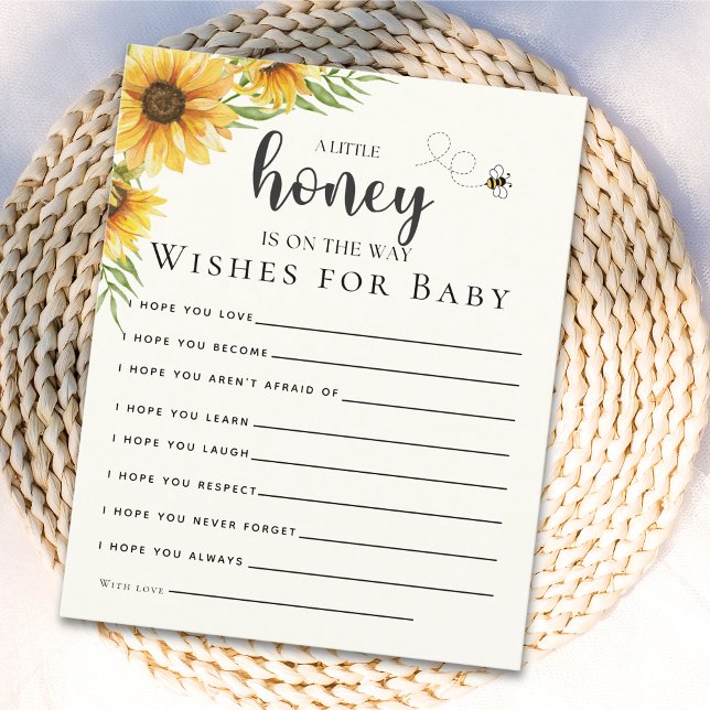 Cute Sunflower Bee Baby Shower (Créateur téléchargé)
