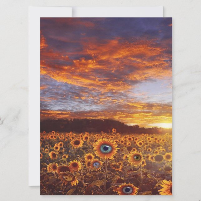 Cute Sunflower Eye - Vintage Funny Birthday Gift (Devant)