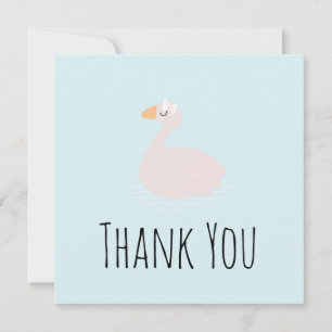 Cute Swan Girls rose Merci d'anniversaire